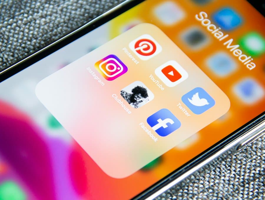 Social media apps on a phone screen